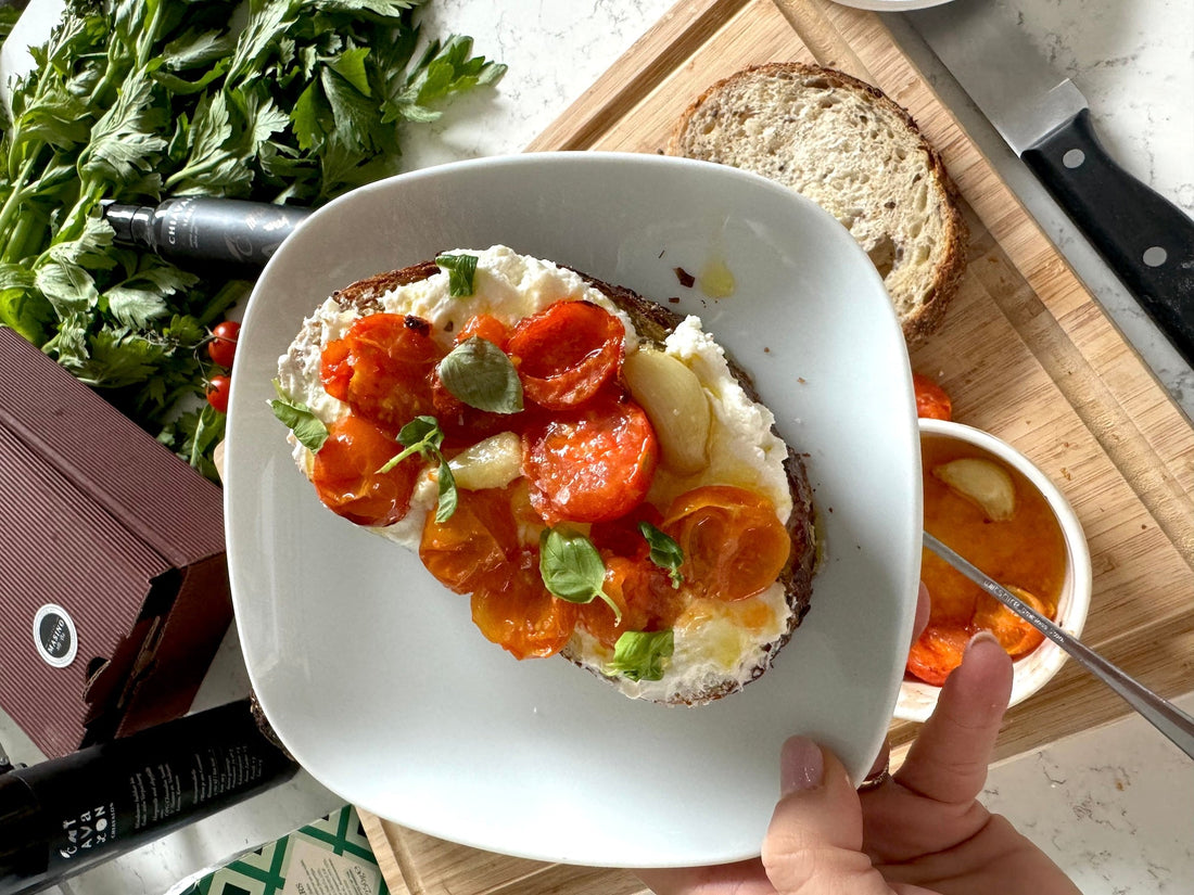 Airfryer Tomaten mit istrischem Olivenöl: Ein gesundes Brunch-Rezept - Masino Oliveoel